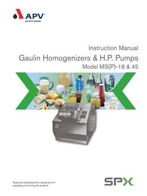 Category 709 other food machines. . Gaulin homogenizer manual pdf